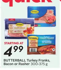 Sobeys BUTTERBALL Turkey Franks, Bacon or Rasher offer