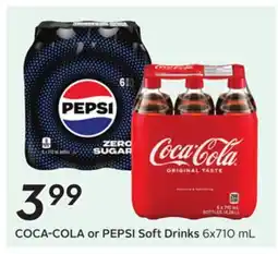 Sobeys COCA-COLA or PEPSI Soft Drinks offer
