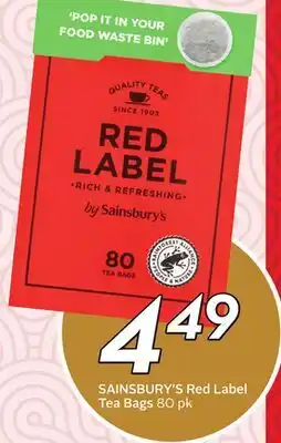 Sobeys SAINSBURY'S Red Label Tea Bags offer