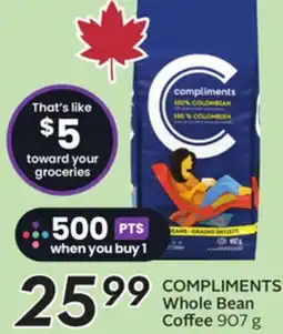 Sobeys COMPLIMENTS Whole Bean Coffee offer