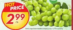 Sobeys Extra Large Green Seedless Grapes offer