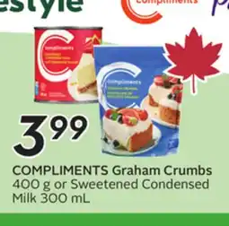 Sobeys COMPLIMENTS Graham Crumbs offer