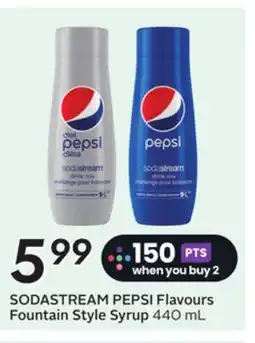 Sobeys SODASTREAM PEPSI Flavours Fountain Style Syrup offer