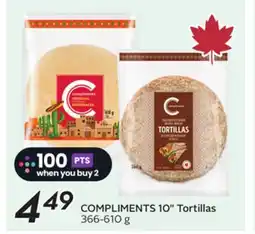 Sobeys COMPLIMENTS 10 Tortillas offer