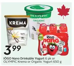Sobeys IÖGO Nano Drinkable Yogurt offer