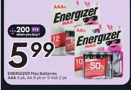 Sobeys ENERGIZER Max Batteries AAA offer