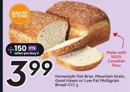 Sobeys Homestyle Oat Bran, Mountain Grain, Good Haven or Low Fat Multigrain Bread offer