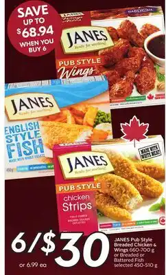 Sobeys JANES Pub Style Breaded Chicken & Wings offer