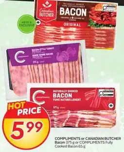 Sobeys COMPLIMENTS or CANADIAN BUTCHER Bacon offer