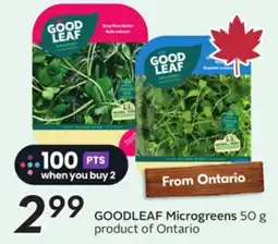 Sobeys GOODLEAF Microgreens offer