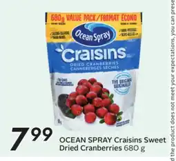 Sobeys OCEAN SPRAY Craisins Sweet Dried Cranberries offer