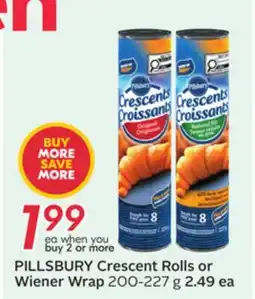 Sobeys PILLSBURY Crescent Rolls or Wiener Wrap offer