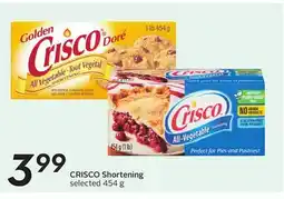 Sobeys CRISCO Shortening offer
