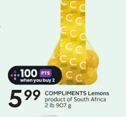 Sobeys COMPLIMENTS Lemons offer