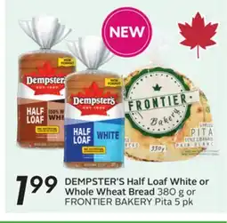 Sobeys DEMPSTER'S Half Loaf White or Whole Wheat Bread offer