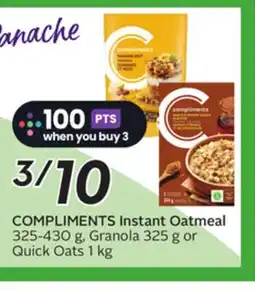 Sobeys COMPLIMENTS Instant Oatmeal offer
