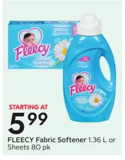Sobeys FLEECY Fabric Softener offer