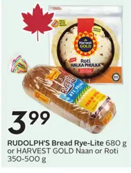 Sobeys RUDOLPH'S Bread Rye-Lite offer