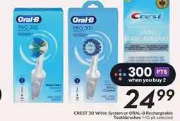 Sobeys CREST 3D White System or ORAL-B Rechargeable Toothbrushes offer