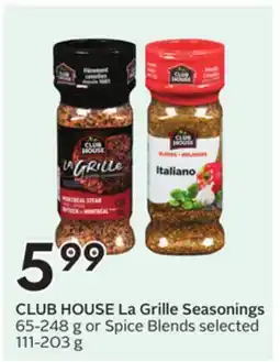 Sobeys CLUB HOUSE La Grille Seasonings offer