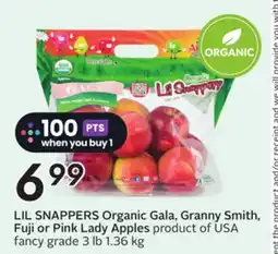Sobeys LIL SNAPPERS Organic Gala, Granny Smith, Fuji or Pink Lady Apples offer