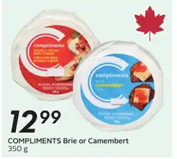 Sobeys COMPLIMENTS Brie or Camembert offer