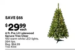 Michaels 4 ft. Pre-Lit Lakewood Spruce Tree Clear offer