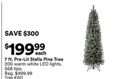 Michaels 7 ft. Pre-Lit Stella Pine Tree offer