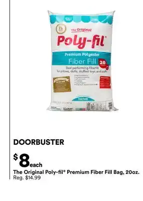 Michaels The original Poly-fil Premium Fiber Fill Bag, 20oz offer
