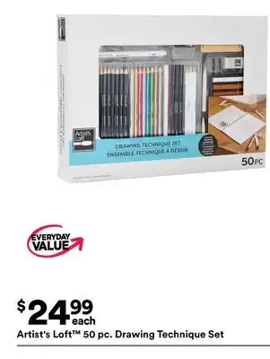 Michaels Artist's Loft 50 pc. Drawing Technique Set offer