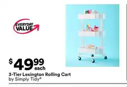 Michaels 3-Tier Lexington Rolling Cart by Simply Tidy offer