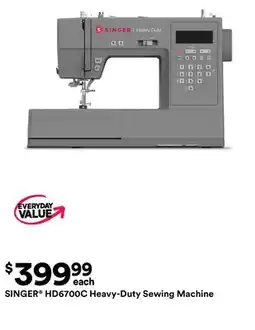 Michaels SINGER HD6700C Heavy-Duty Sewing machine offer