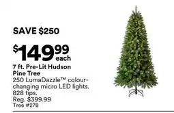 Michaels 7 ft. Pre-Lit Hudson Pine Tree offer