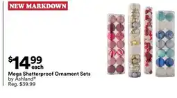 Michaels Mega Shatterproof ornament Sets by Ashland offer