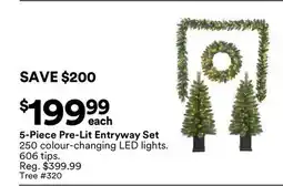 Michaels 5-Piece Pre-Lit entryway Set offer