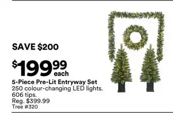 Michaels 5-Piece Pre-Lit entryway Set offer