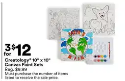 Michaels Creatology 10 x 10 Canvas Paint Sets offer