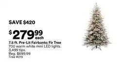 Michaels 7.5 ft. Pre-Lit Fairbanks Fir Tree offer