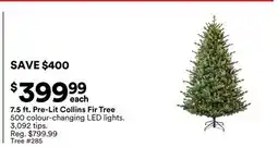 Michaels 7.5 ft. Pre-Lit Collins Fir Tree offer