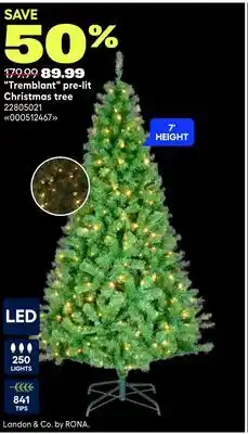 RONA Tremblant pre-lit Christmas tree offer