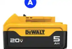 RONA DEWALT 20 V Max Lithium Ion 5 Ah Battery with 3-LED Fuel Gauge - Lightweight offer