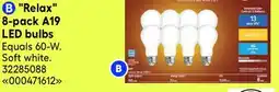 RONA Relax 8-pack A19 LED bulbs offer