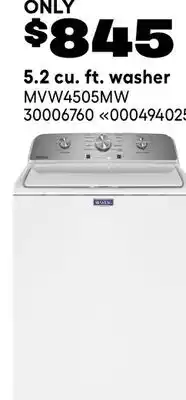 RONA MAYTAG 5.2 cu. ft. washer offer