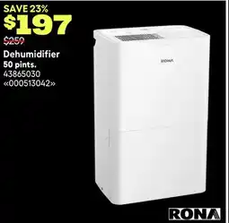 RONA RONA Dehumidifier offer