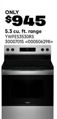 RONA 5.3 cu. ft. range offer