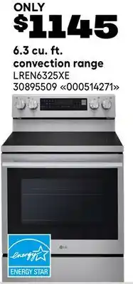 RONA LG 6.3 cu. ft. convection range offer