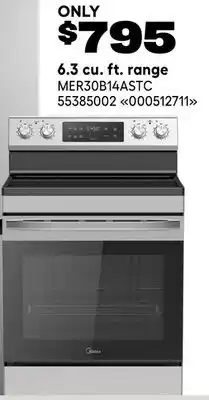 RONA MIDEA 6.3 cu. ft. range offer