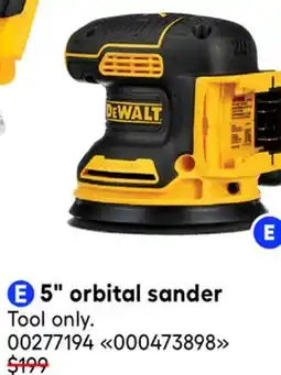 RONA DEWALT 5 orbital sander offer