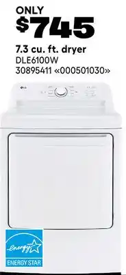RONA 7.3 cu. ft. dryer offer