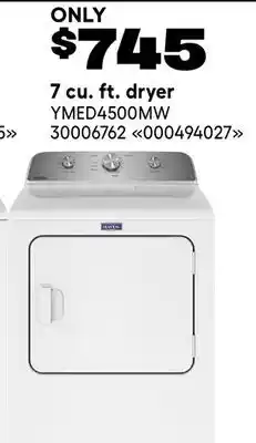 RONA MAYTAG 7 cu. ft. dryer offer